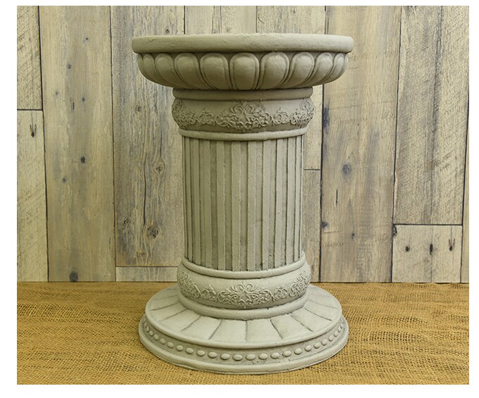 ローマ神殿コラム風 フラワースタンド A ラウンド L  ガーデン雑貨 アンティーク スタンド 飾り 置物 雑貨 インテリア 装飾  