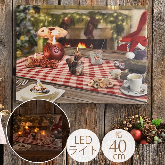 クリスマス 飾り 壁 北欧 ピクチャライト LED 温かみのある食卓 M  クリスマス 雑貨 壁掛け クリスマス雑貨 インテリア 装飾 LEDライト ディスプレイ  
