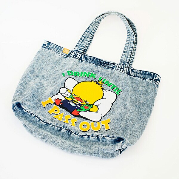 angrybabyz アンベビ デニムトート 飲んだくれ トートバッグ バッグ スクール オフィス