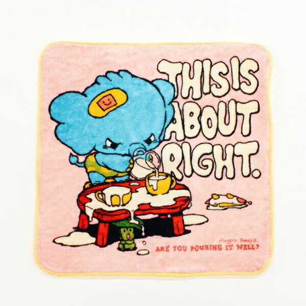 angrybabyz アンベビ ハンカチ 牛乳を注ぐ ミニハンカチ タオルハンカチ