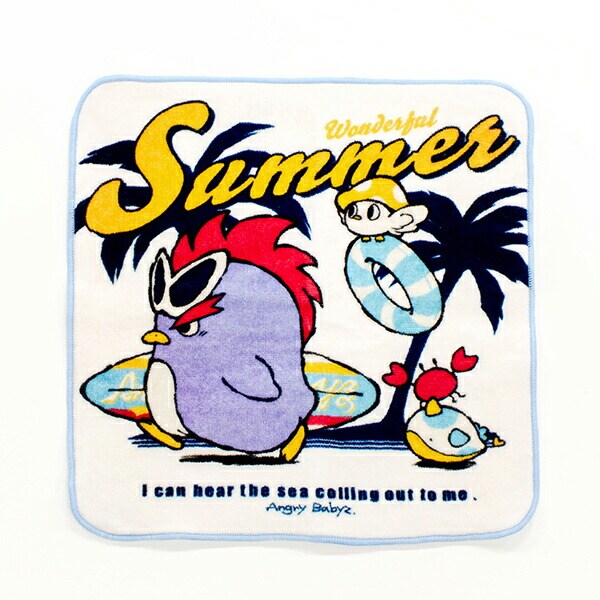 angrybabyz アンベビ ハンカチ 海に行こう ミニハンカチ タオルハンカチ