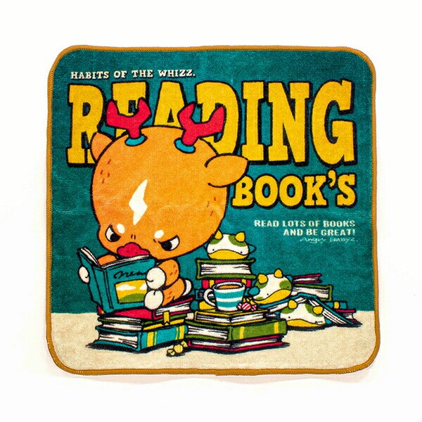 angrybabyz アンベビ ハンカチ ウィズ読書 ミニハンカチ タオルハンカチ