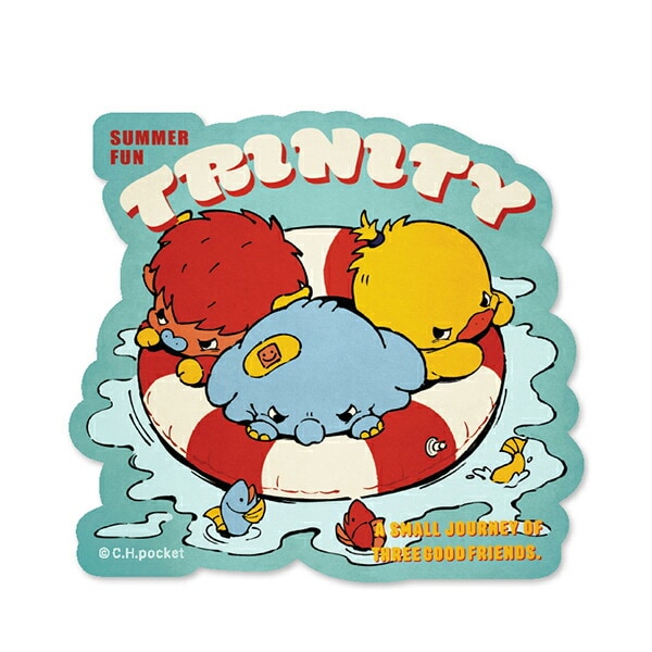 angrybabyz アンベビ ステッカー うきわ3匹 シール 文具 デコ カスタム