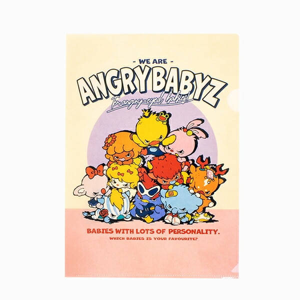 angrybabyz アンベビ クリアファイル 表紙10匹 書類入れ 文具