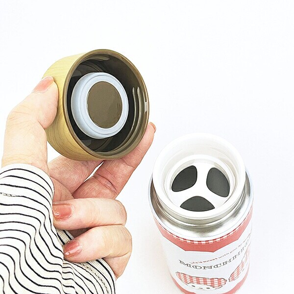 モンチッチ ステンレスボトル(300ml)  ギンガムチェック (おかお) 水筒 ランチ