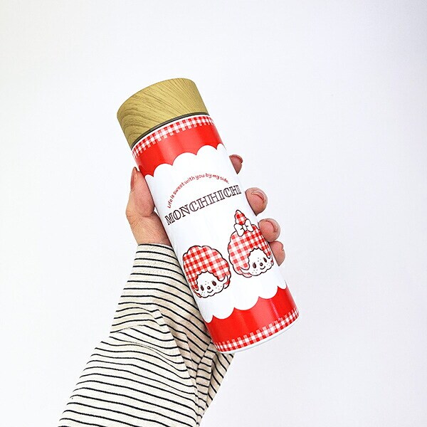 モンチッチ ステンレスボトル(300ml)  ギンガムチェック (おかお) 水筒 ランチ