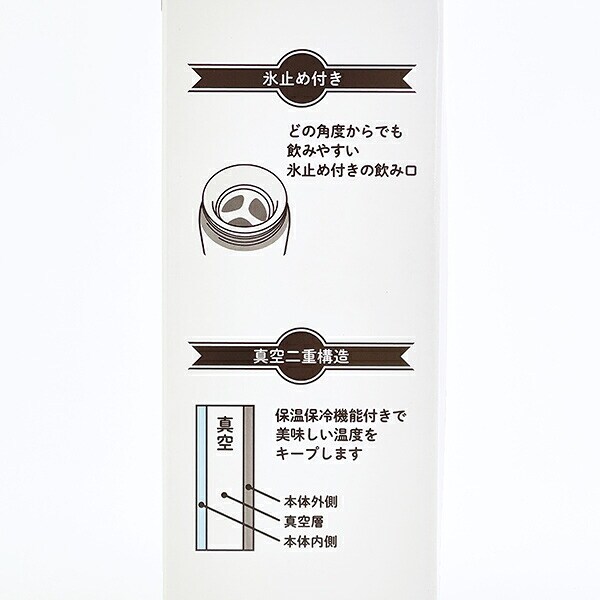 モンチッチ ステンレスボトル(300ml)  ギンガムチェック (おかお) 水筒 ランチ