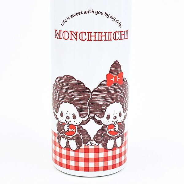 モンチッチ ステンレスボトル(300ml)  ギンガムチェック (おすわり) 水筒 ランチ