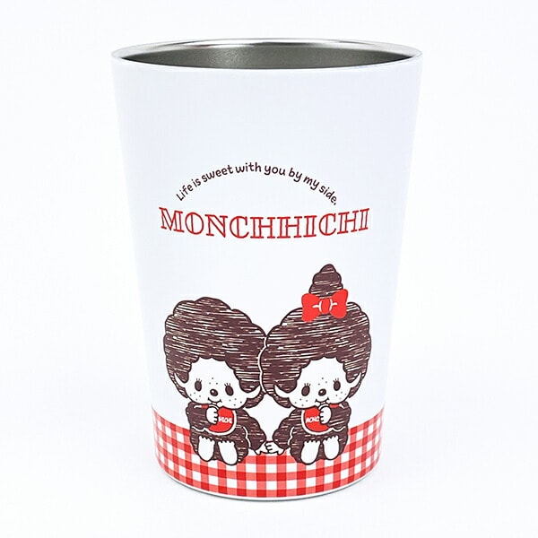 モンチッチ 2WAY真空二重タンブラー(M) ギンガムチェック (おすわり) コップ ランチ
