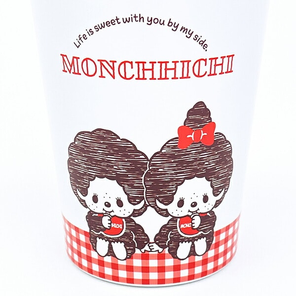 モンチッチ 2WAY真空二重タンブラー(M) ギンガムチェック (おすわり) コップ ランチ