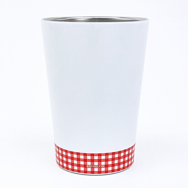 モンチッチ 2WAY真空二重タンブラー(M) ギンガムチェック (おすわり) コップ ランチ