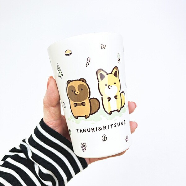 タヌキとキツネ 2WAY真空二重タンブラー (450ml) (アイコン) コップ ランチ