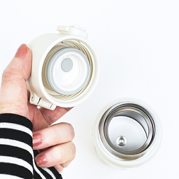 タヌキとキツネ アイコン総柄 ステンレスワンプッシュボトル (480ml) 水筒 ランチ