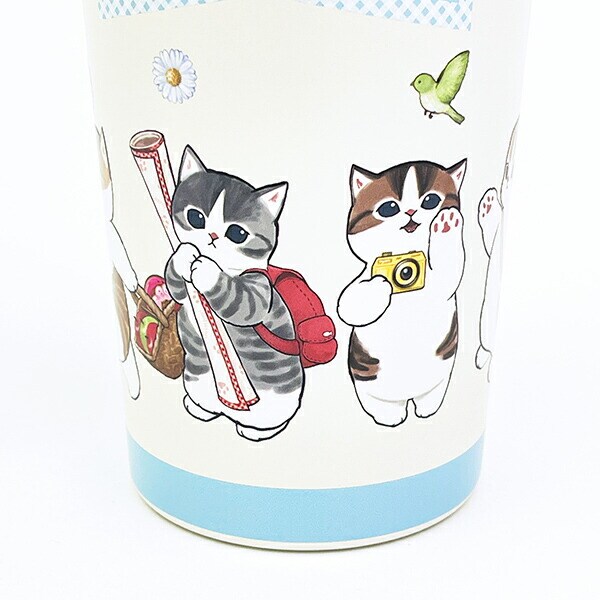 モフサンド ステンレスワンプッシュタンブラー (370ml) 出発進行 コップ ランチ mofusand