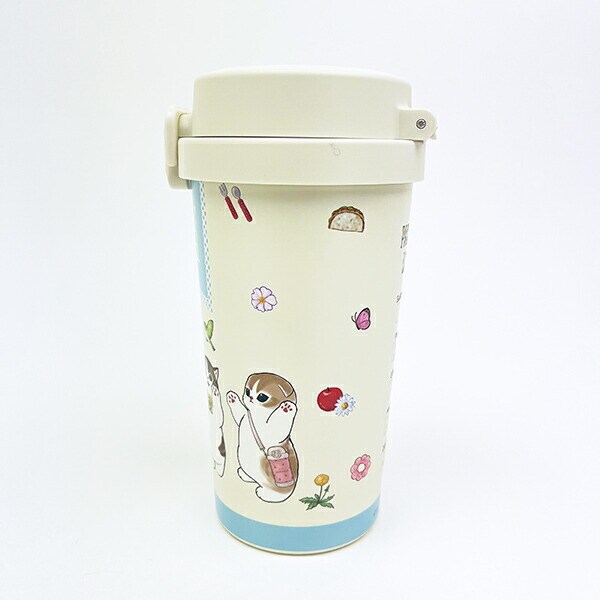 モフサンド ステンレスワンプッシュタンブラー (370ml) 出発進行 コップ ランチ mofusand