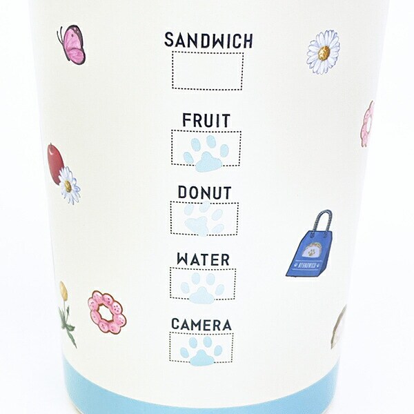 モフサンド ステンレスワンプッシュタンブラー (370ml) 出発進行 コップ ランチ mofusand