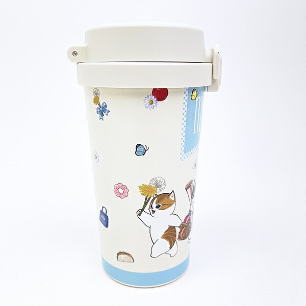 モフサンド ステンレスワンプッシュタンブラー (370ml) 出発進行 コップ ランチ mofusand