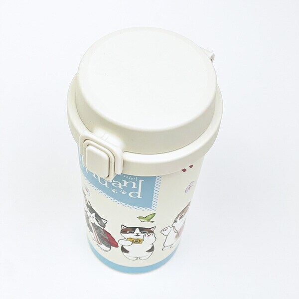 モフサンド ステンレスワンプッシュタンブラー (370ml) 出発進行 コップ ランチ mofusand
