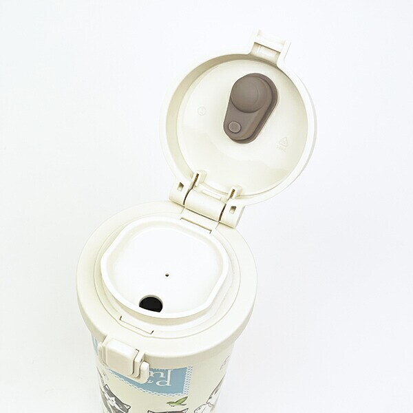 モフサンド ステンレスワンプッシュタンブラー (370ml) 出発進行 コップ ランチ mofusand