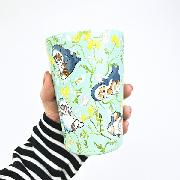 モフサンド ×日比谷花壇 サメにゃん 2WAY真空二重タンブラー(M) コップ ランチ mofusand