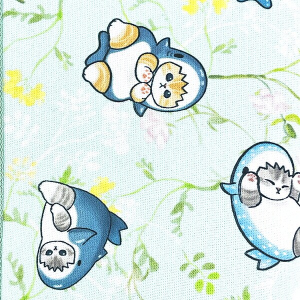 モフサンド ×日比谷花壇 サメにゃん ソフトボトルケース mofusand