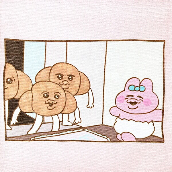 おぱんちゅうさぎ クロワッサン 巾着袋 おぱんちゅ ピンク