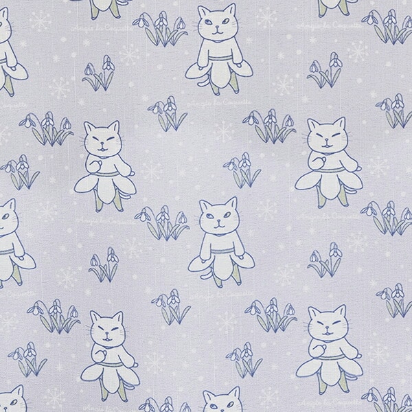 アンジー・ラ・コケット☆麗しのアンジー カフェカーテン アンジーとスノードロップ インテリア 45cm×100cm