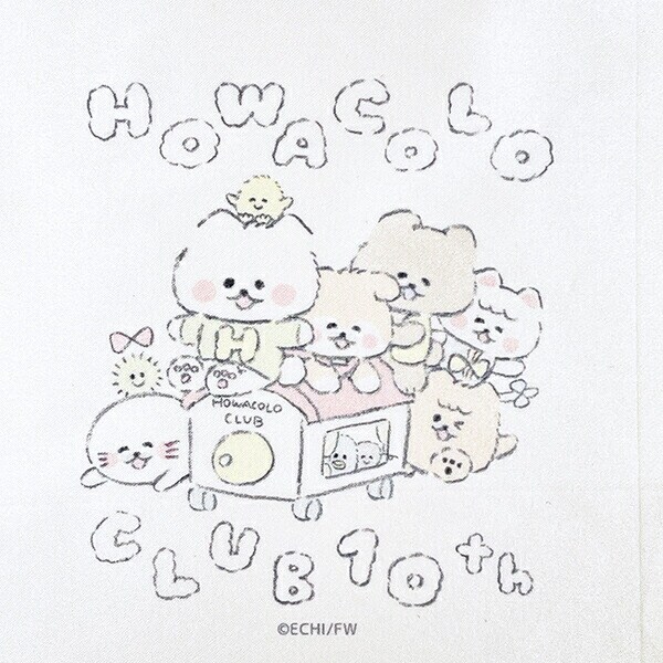 ほわころくらぶ 10周年記念 サテンフリルポーチ巾着