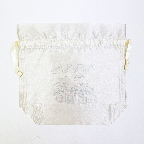 ほわころくらぶ 10周年記念 サテンフリルポーチ巾着