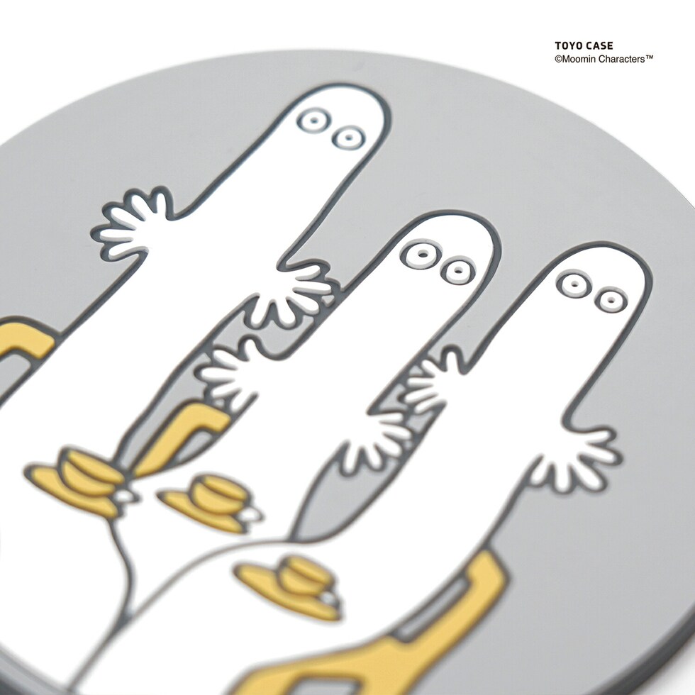 ムーミン ニョロニョロ コースターマグネット グレー MOOMIN