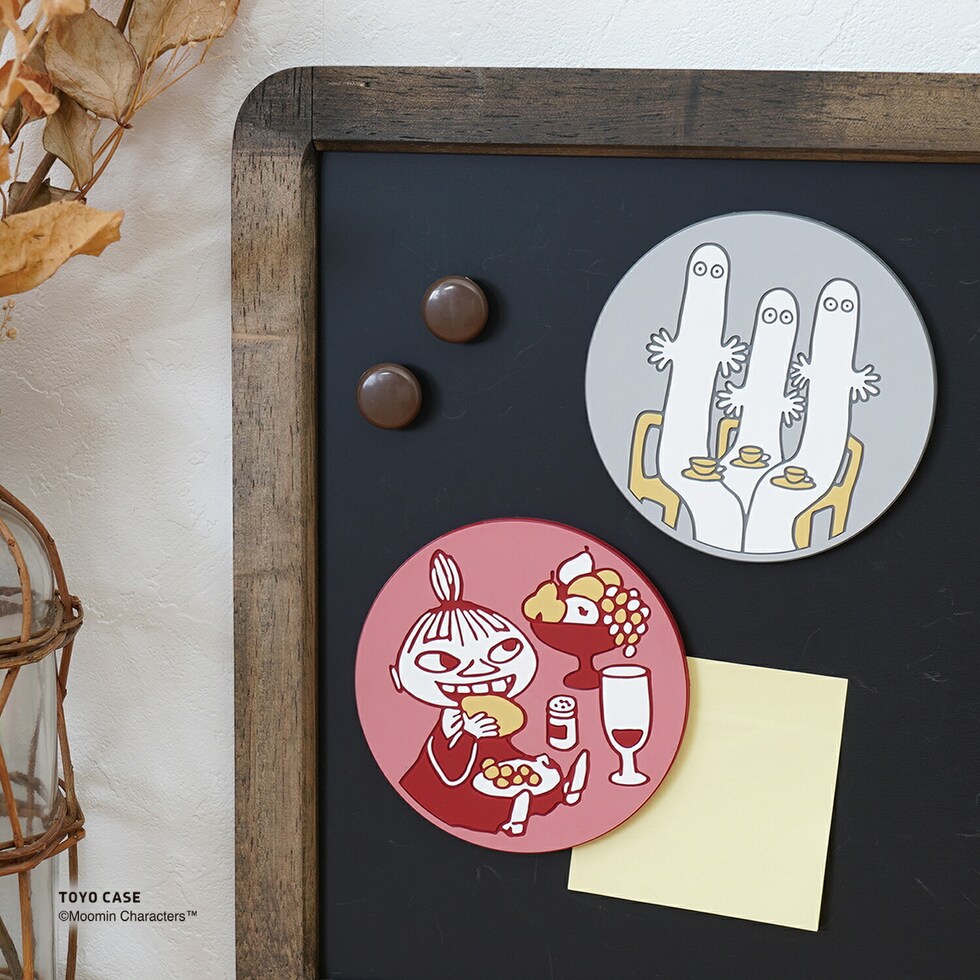 ムーミン ニョロニョロ コースターマグネット グレー MOOMIN