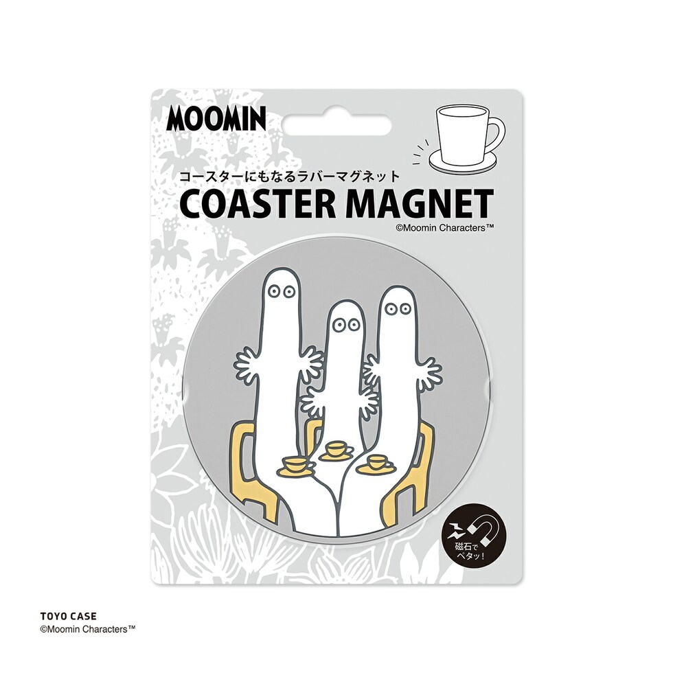 ムーミン ニョロニョロ コースターマグネット グレー MOOMIN