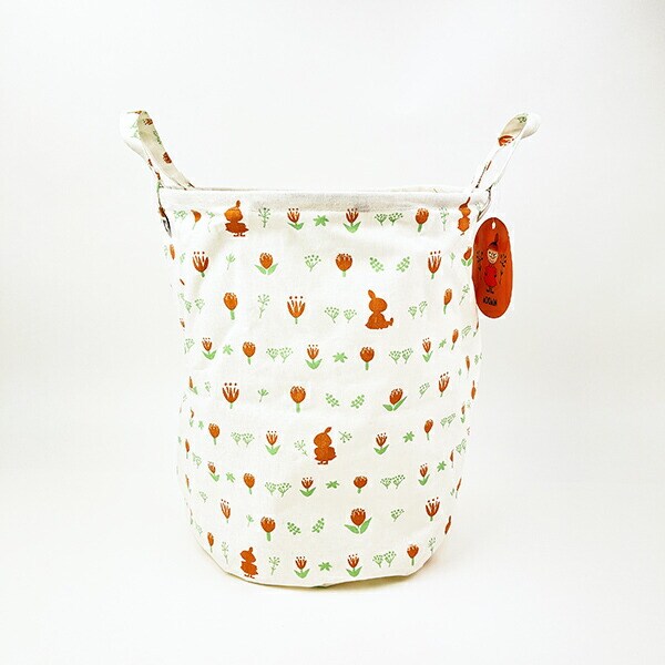 ムーミン リトルミイ チューリップ  ラウンドバスケット (ホワイト)