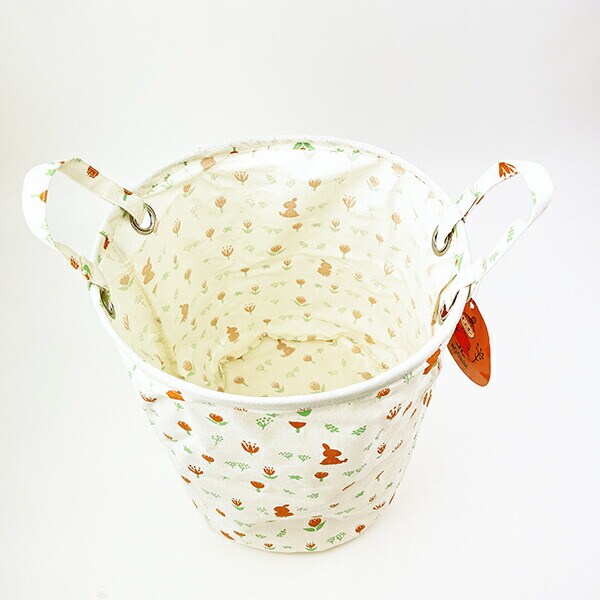 ムーミン リトルミイ チューリップ  ラウンドバスケット (ホワイト)