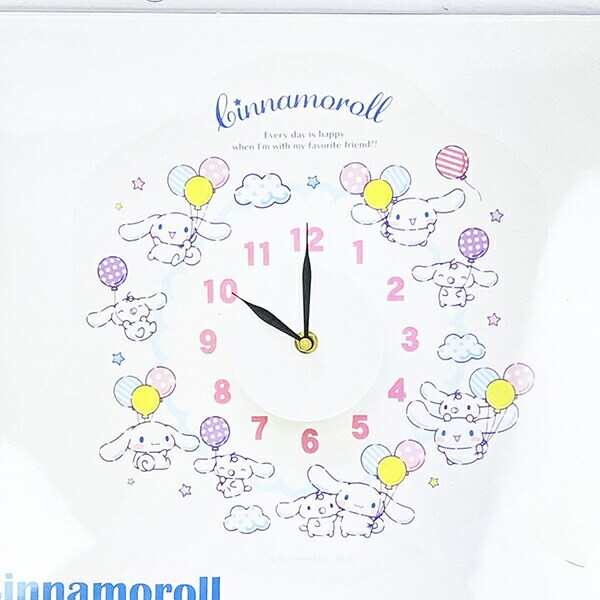 サンリオ シナモロール ウォールクロックステッカー 時計 シナモン 日本製 Sanrio