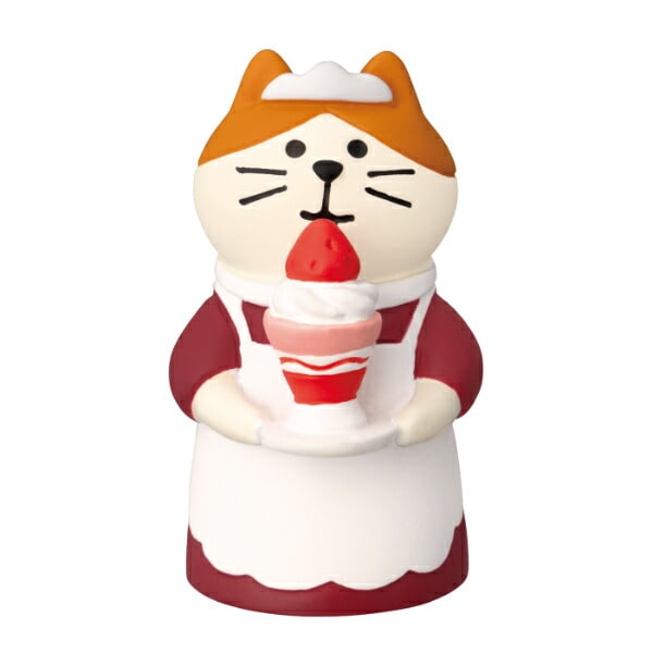 デコレ(DECOLE) コンコンブル コンコンスイーツパーラー ウエイトレス猫 いちごパフェ フィギュア 置物