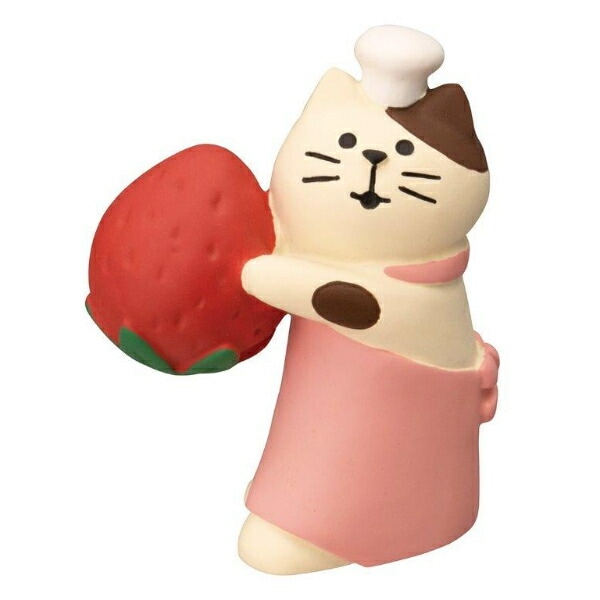 デコレ(DECOLE) コンコンブル コンコンファームとれたていちごカフェ いちご運び猫 フィギュア 置物