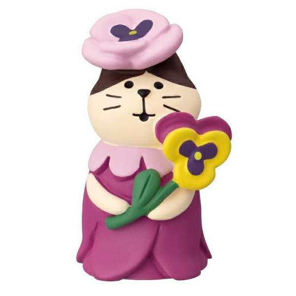 デコレ(DECOLE) コンコンブル お花の国のアリス フラワーにゃんこ パンジー フィギュア 置物