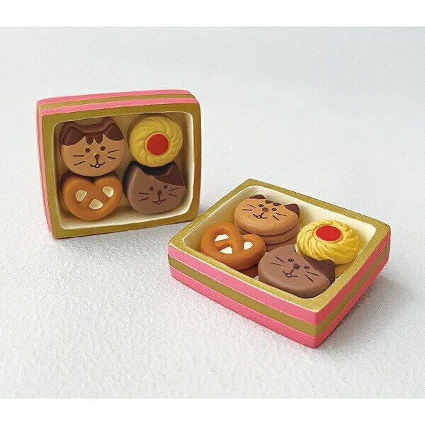 デコレ(DECOLE) コンコンブル Bonjour chocolat ねこねこクッキーＢＯＸ フィギュア 置物