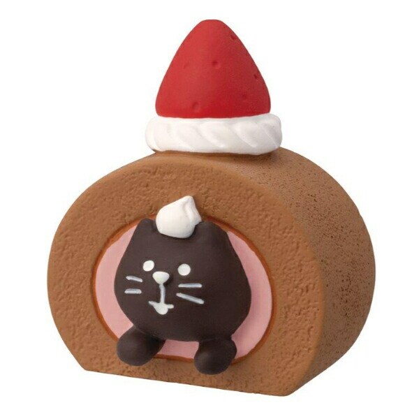 デコレ(DECOLE) コンコンブル 洋菓子コンブルジャンボないちごフェア ロールケーキつっこみ猫 フィギュア 置物