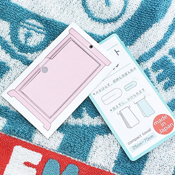 ドラえもん ステッカー コンパクトタオル 日本製