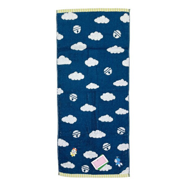 ドラえもん 雲 フェイスタオル (ネイビー)