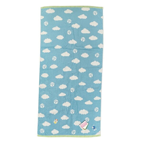 ドラえもん 雲 バスタオル (ブルー)