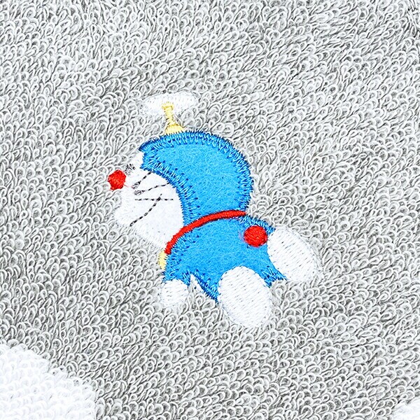 ドラえもん 雲 バスタオル (グレー)