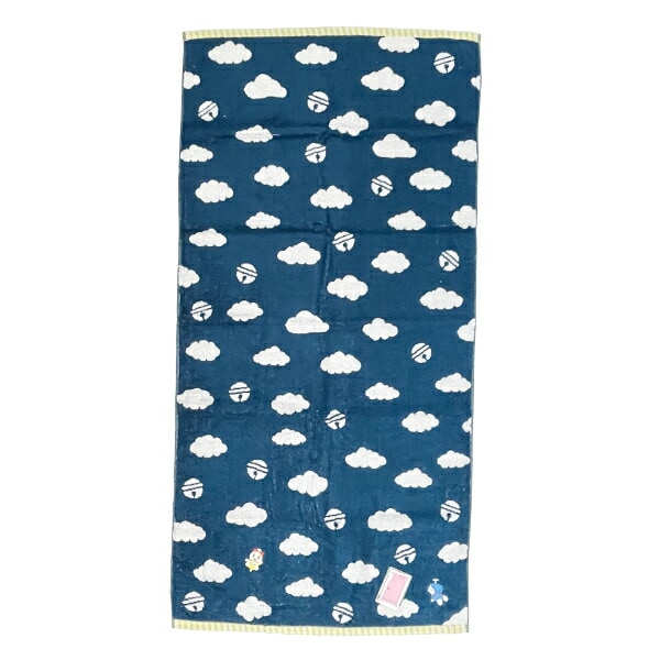 ドラえもん 雲 バスタオル (ネイビー)