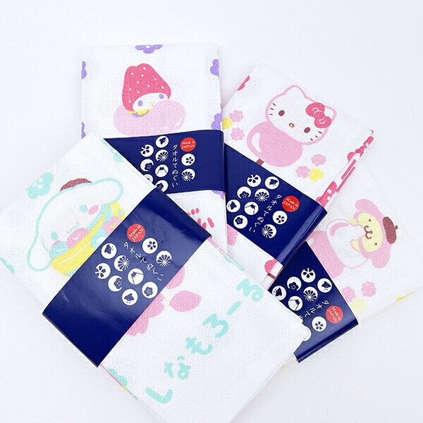 サンリオ マイメロディ 和菓子 タオルてぬぐい 日本製 Sanrio