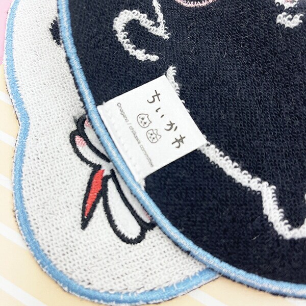 ちいかわ ハチワレ ダイカットタオルハンカチ(ブルー)