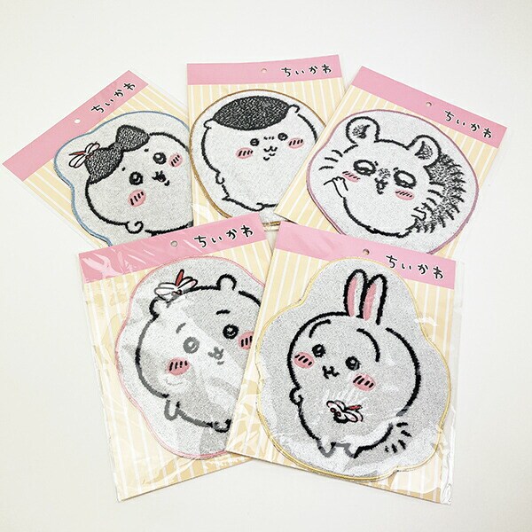 ちいかわ うさぎ ダイカットタオルハンカチ(イエロー)