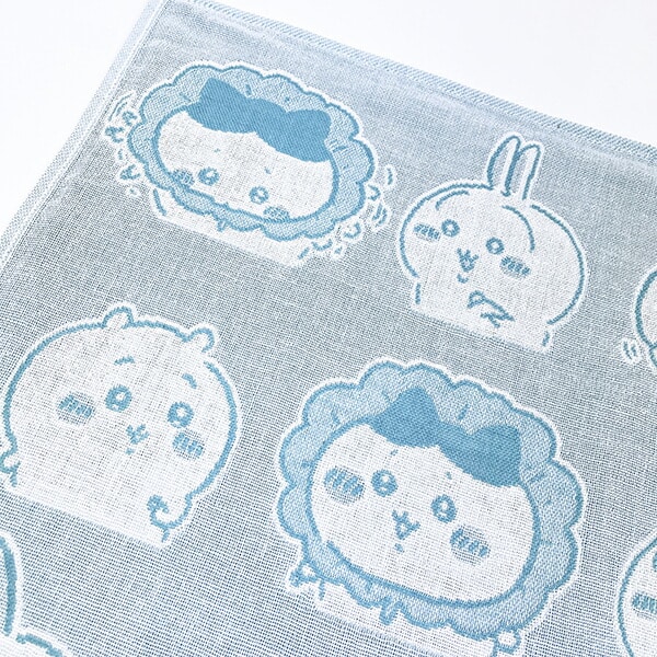 ちいかわ 汁はねガード ウォッシュタオル ブルー