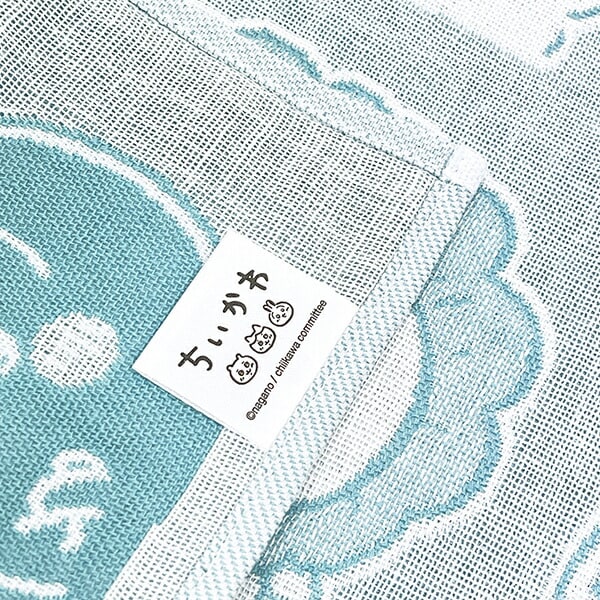 ちいかわ 汁はねガード ウォッシュタオル ブルー